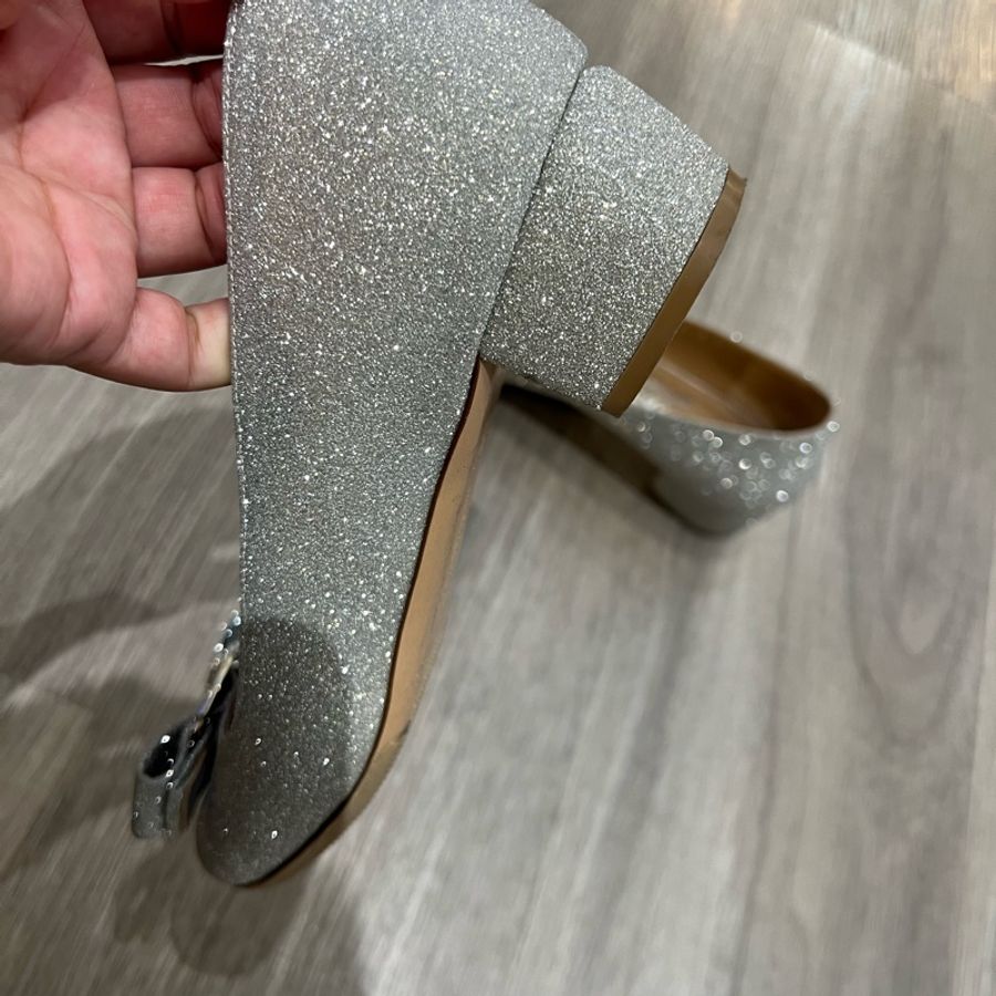 Salvatore ferragamo經典款鑽紗低跟鞋-9