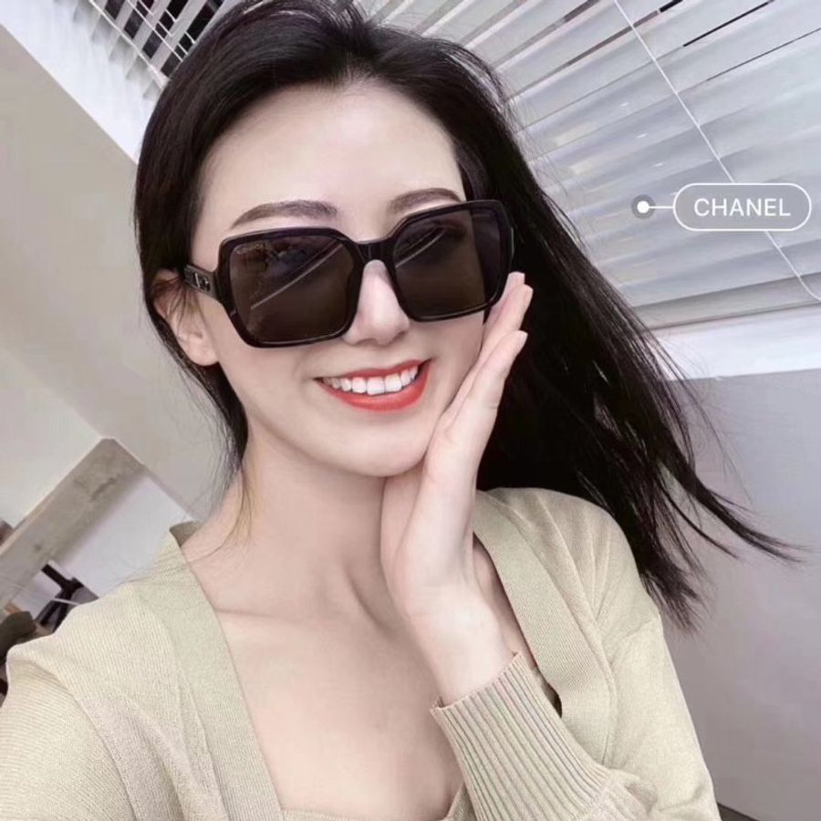 Chanel🖤5408 爆款金字方框墨鏡-0
