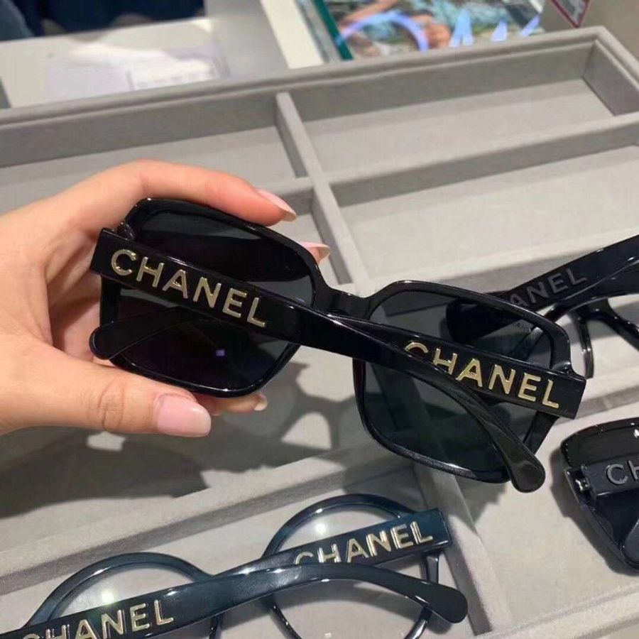Chanel🖤5408 爆款金字方框墨鏡-2