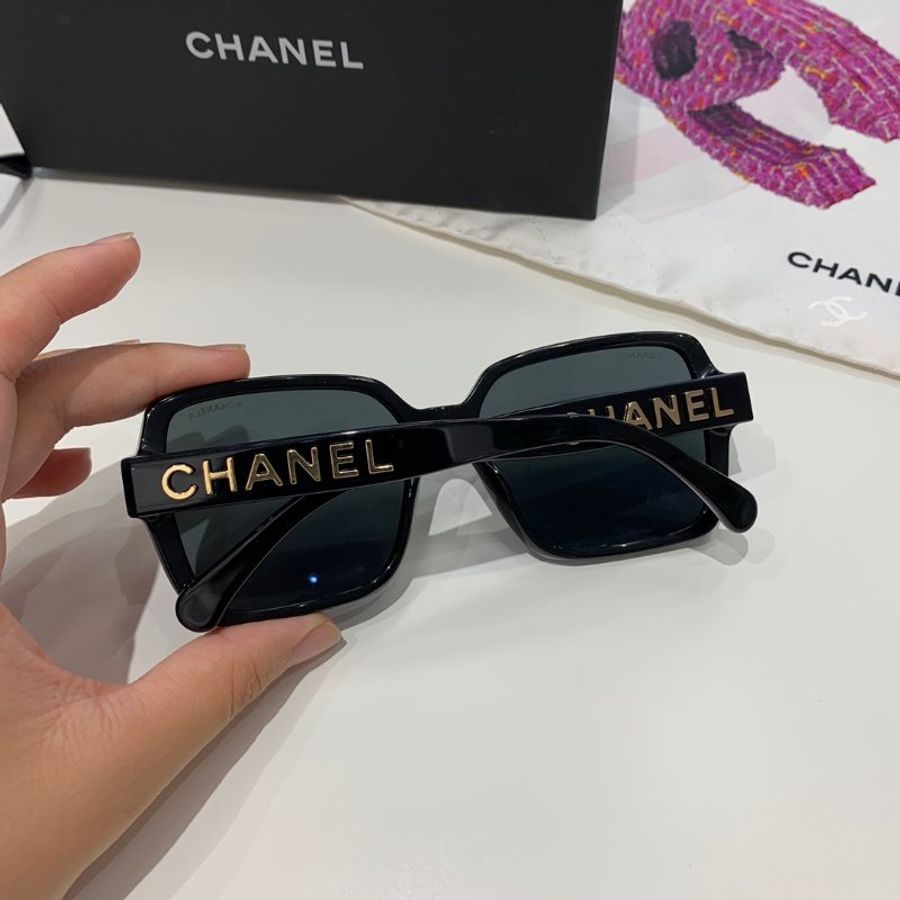 Chanel🖤5408 爆款金字方框墨鏡-3