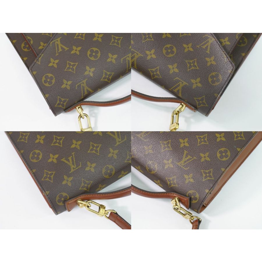 正品路易威登 LOUIS VUITTON LV Monceau 交織字母 2WAY 挎包手提包手提包棕色 M51185 Monceau Vuitton 包二手貨-5