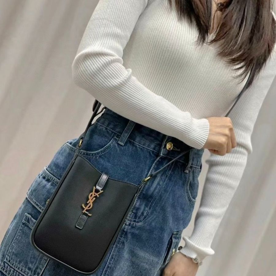 Saint Laurent 735214 YSL LE 5 A 7 迷你垂直流浪包( 當季熱門新品 下單前請先詢問)-5