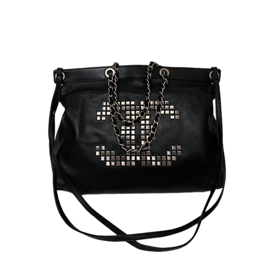 🍒CHANEL 絕版LOGO大托特包 2F230831-1-0