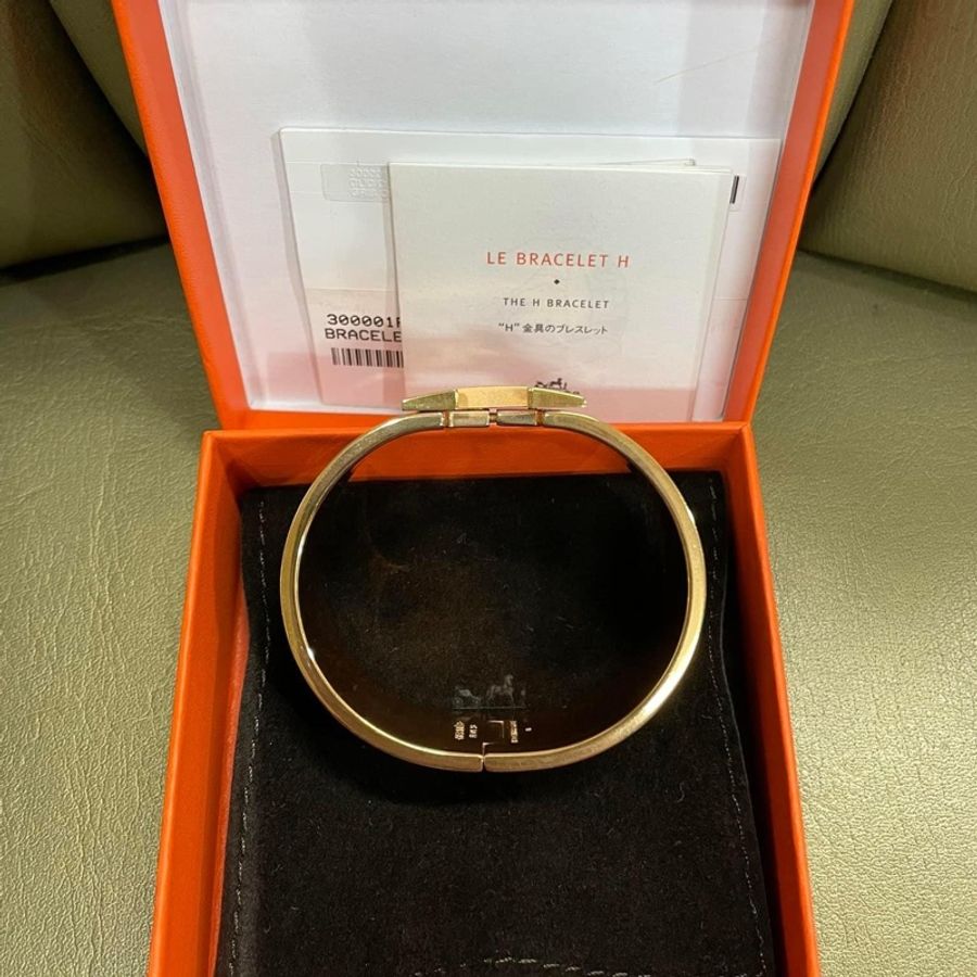 愛馬仕Hermès Clic H寬版琺瑯手環-7
