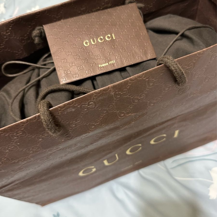 #GUCCI黑色GG IMPRIM水晶雷射PVC系列微笑斜背包 201732-7