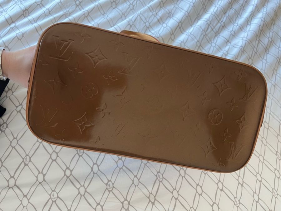 ［Vintage LV］漆皮壓紋托特包-2