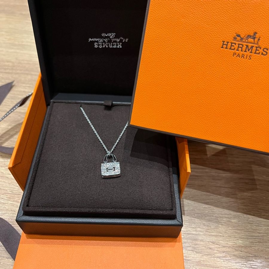 滿鑽康康 項鍊 愛馬仕 hermes 全新-0