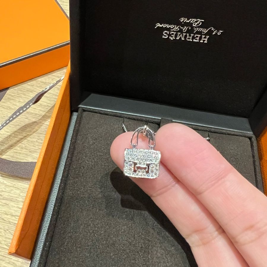滿鑽康康 項鍊 愛馬仕 hermes 全新-1
