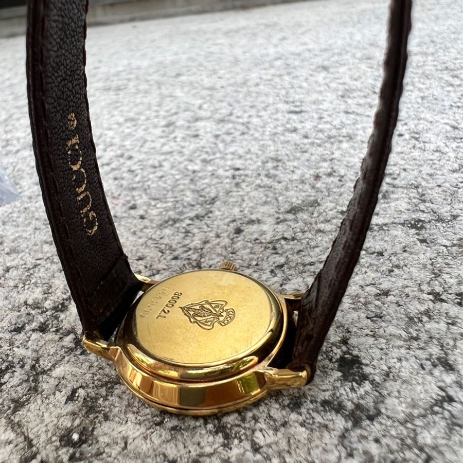 【GUCCI】經典紅綠錶面古董錶-6