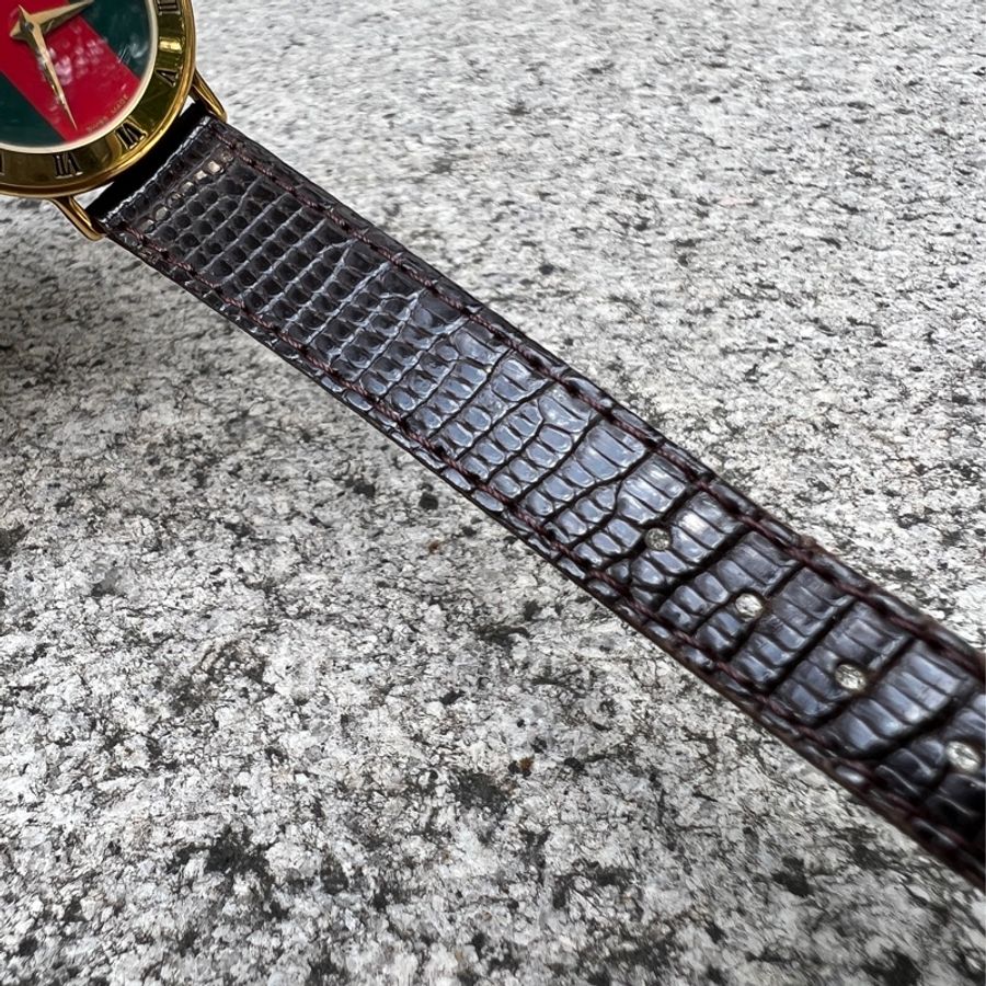 【GUCCI】經典紅綠錶面古董錶-13