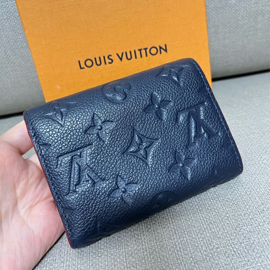 LV Victorine 海軍藍全皮革短夾-11