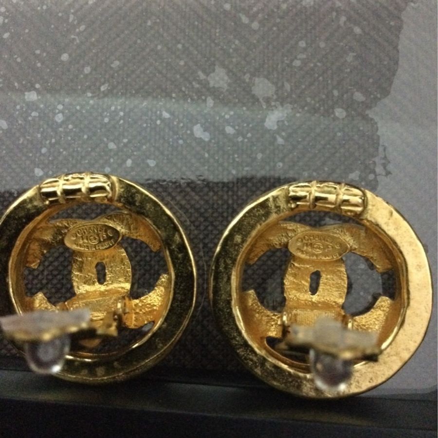 CHANEL Vintage 95成新古董夾式耳環-2