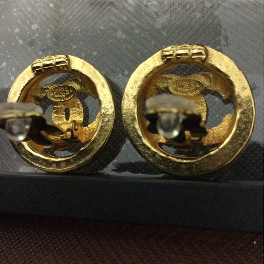 CHANEL Vintage 95成新古董夾式耳環-6