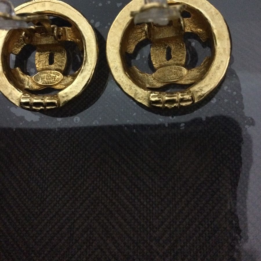 CHANEL Vintage 95成新古董夾式耳環-7