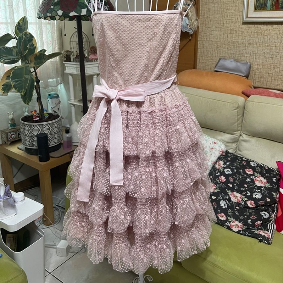 RedValentino 經典網紗蛋糕裙小禮服40號-5