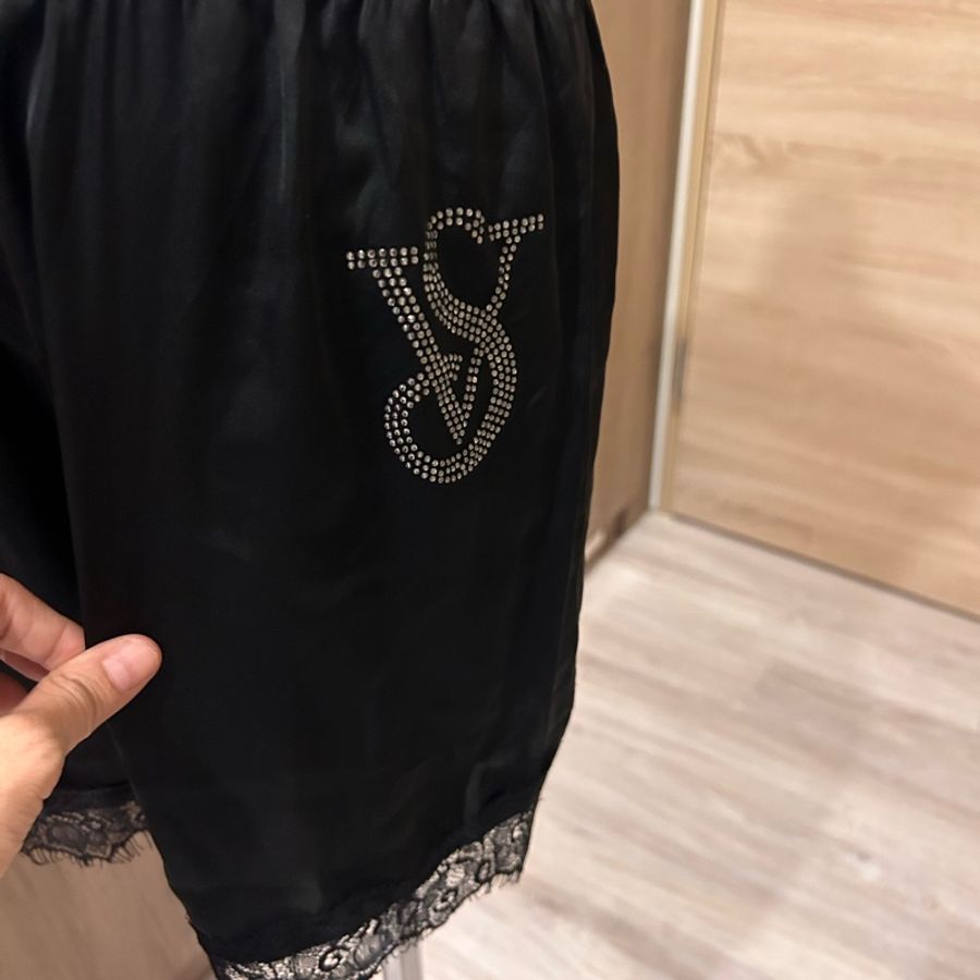 維多利亞的秘密睡衣絲綢加蕾絲-5