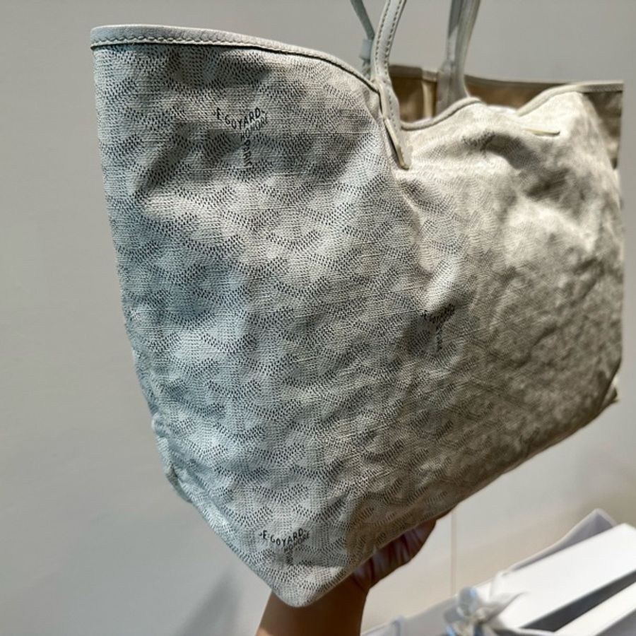 Goyard Sac Saint Louis PM Tote Bag 白色白提把小型無拉鍊托特包-10