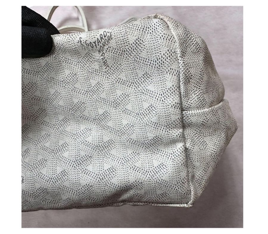 Goyard Sac Saint Louis PM Tote Bag 白色白提把小型無拉鍊托特包-7