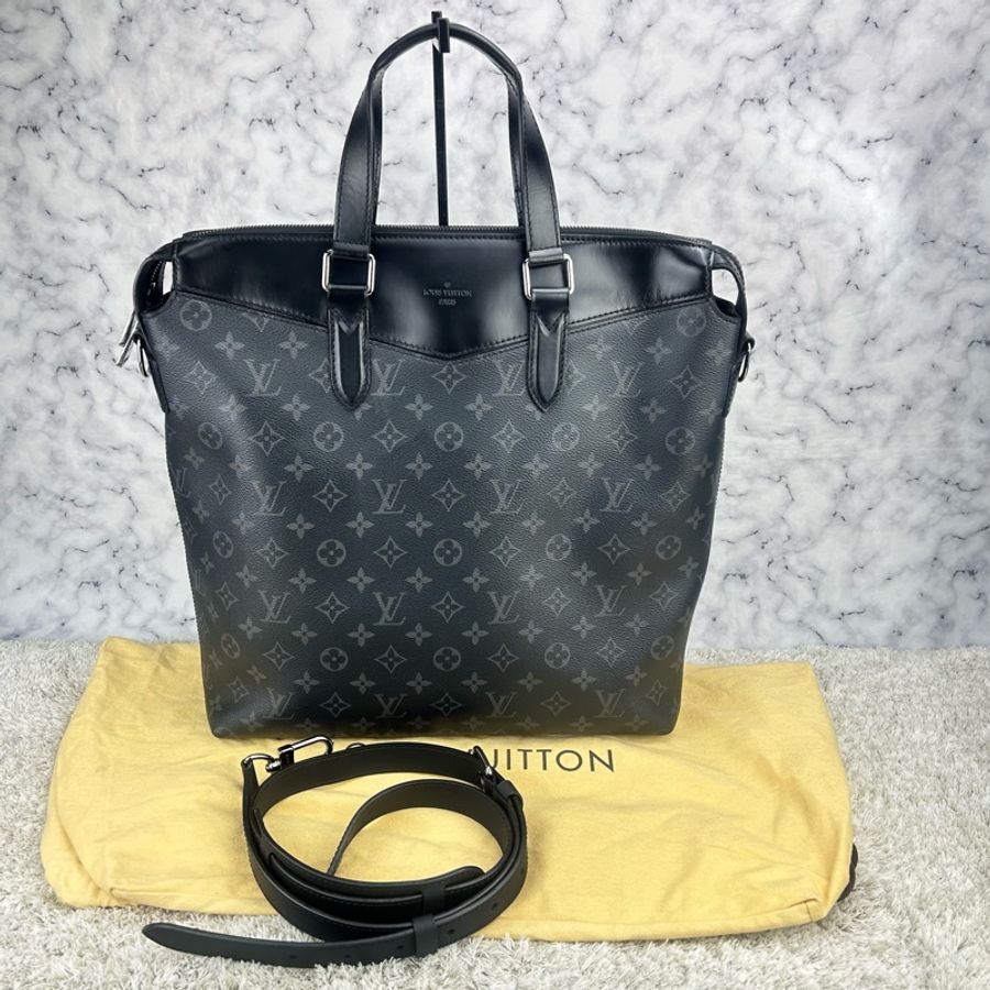 LV Monogram Eclipse Explorer 探險家 商務包 手提包 電腦包 公事包 斜背包-0