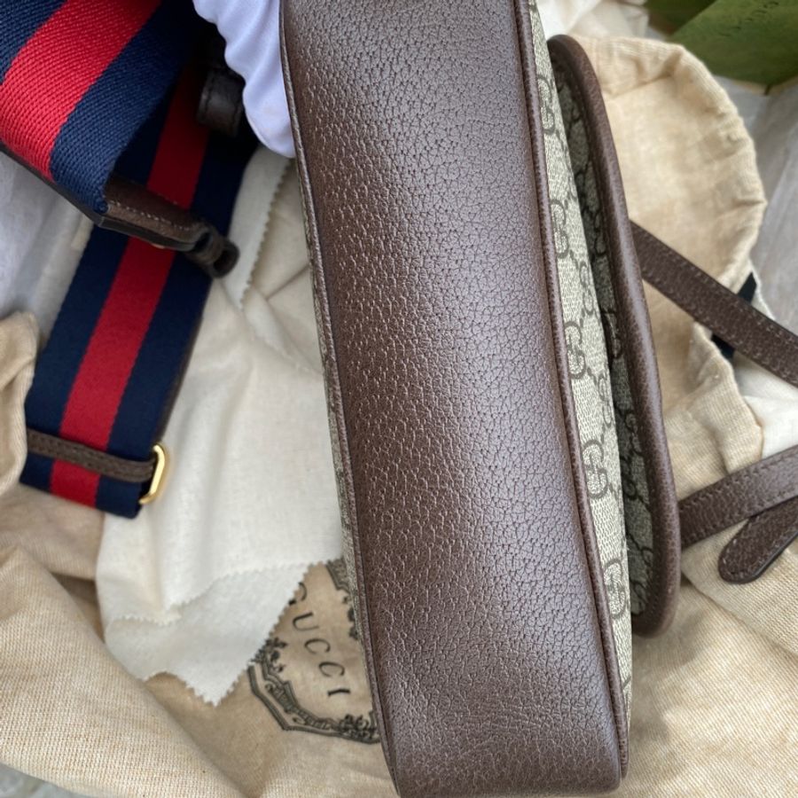 近新GUCCI綠紅綠OPHIDIA MINI GG SHOULDER BAG 722117肩背包斜挎-5