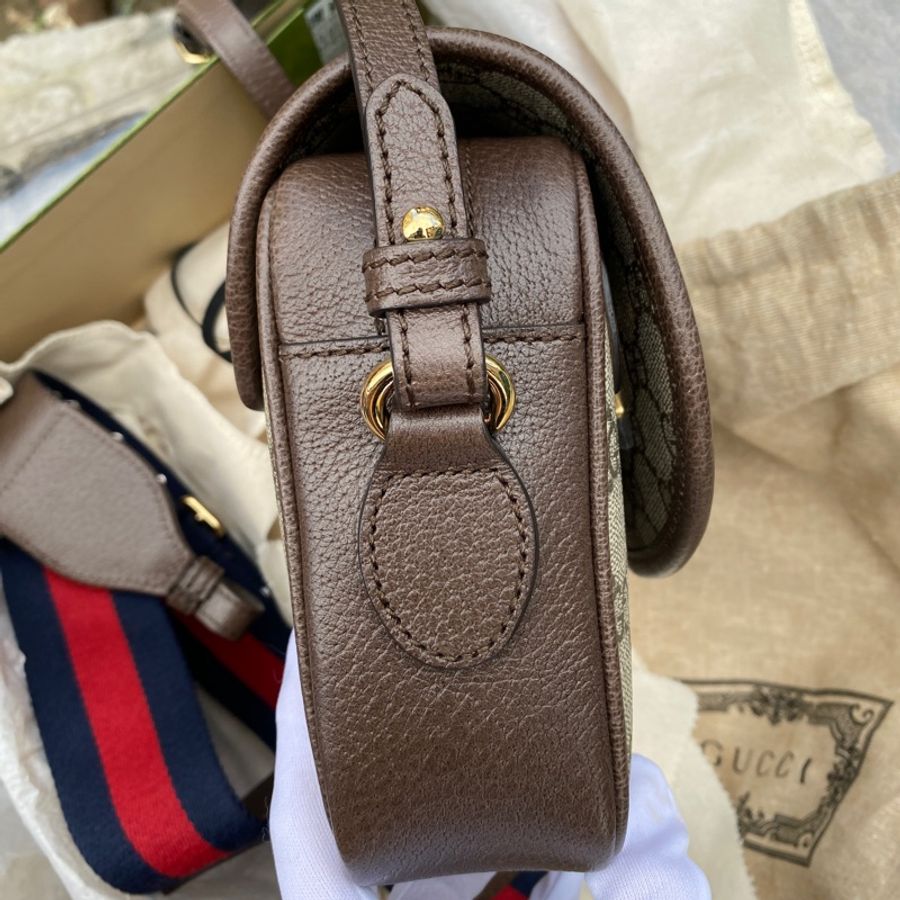 近新GUCCI綠紅綠OPHIDIA MINI GG SHOULDER BAG 722117肩背包斜挎-7