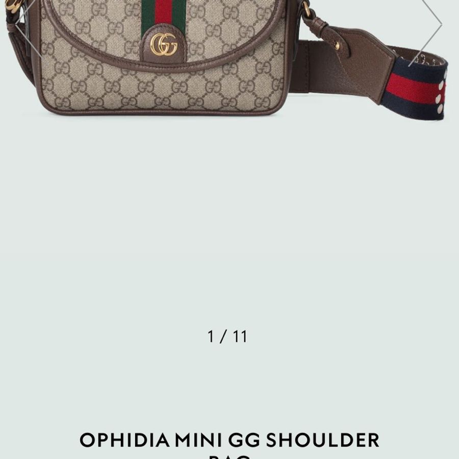 近新GUCCI綠紅綠OPHIDIA MINI GG SHOULDER BAG 722117肩背包斜挎-14