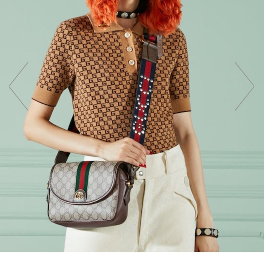 近新GUCCI綠紅綠OPHIDIA MINI GG SHOULDER BAG 722117肩背包斜挎-15