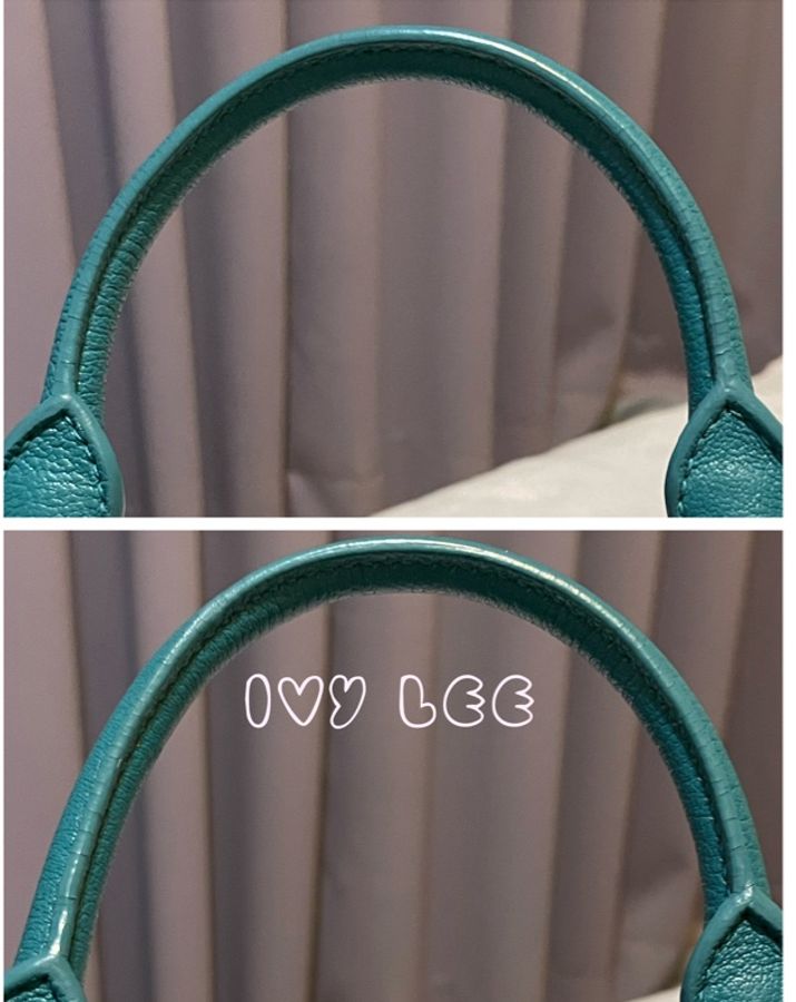 MIU MIU 金色鎖扣 絨面革襯 湖水綠 RN0799 手提包 斜背包 二手精品-11