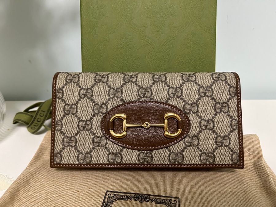 Gucci 全新1955系列馬銜扣WOC鏈帶包-2
