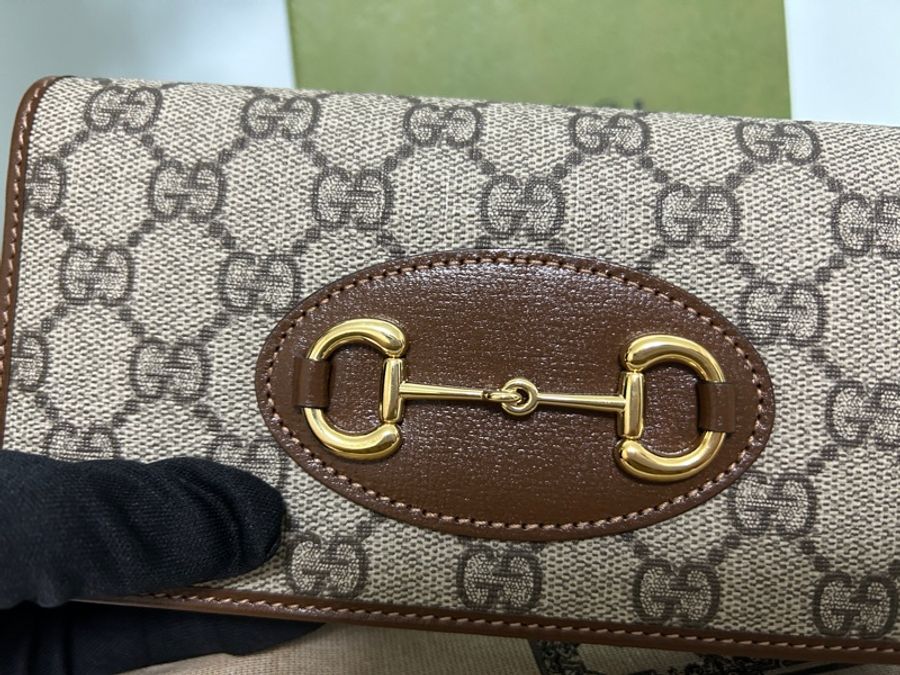 Gucci 全新1955系列馬銜扣WOC鏈帶包-6