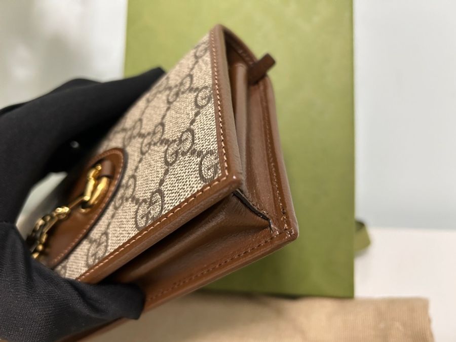 Gucci 全新1955系列馬銜扣WOC鏈帶包-8