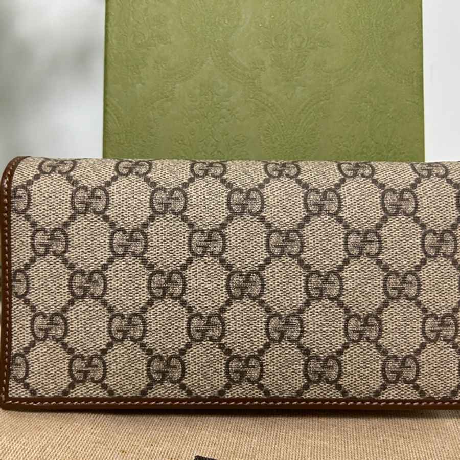 Gucci 全新1955系列馬銜扣WOC鏈帶包-11