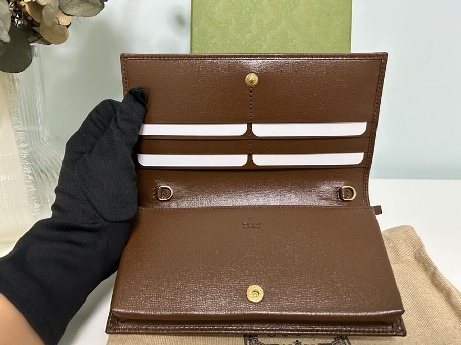 Gucci 全新1955系列馬銜扣WOC鏈帶包-13