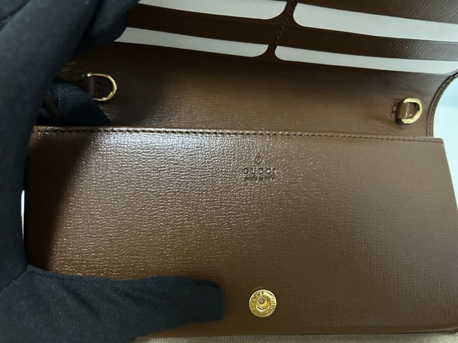 Gucci 全新1955系列馬銜扣WOC鏈帶包-16