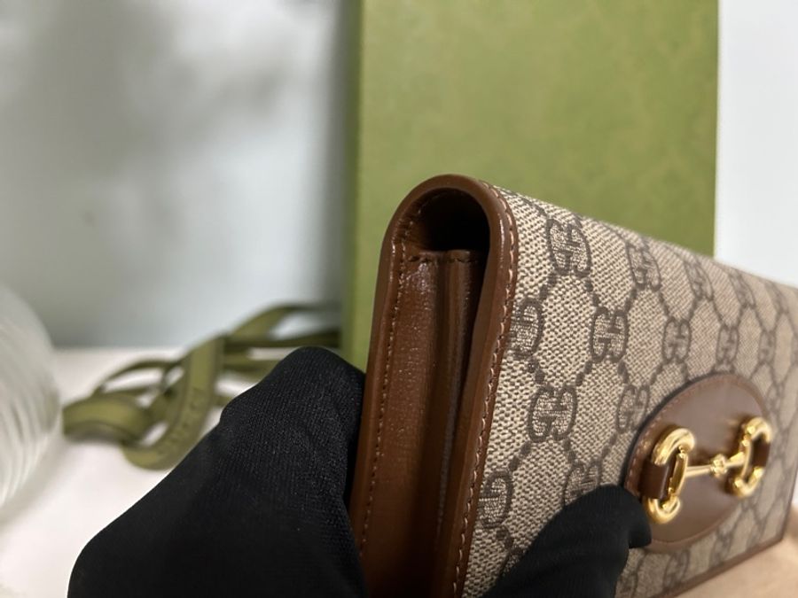 Gucci 全新1955系列馬銜扣WOC鏈帶包-19