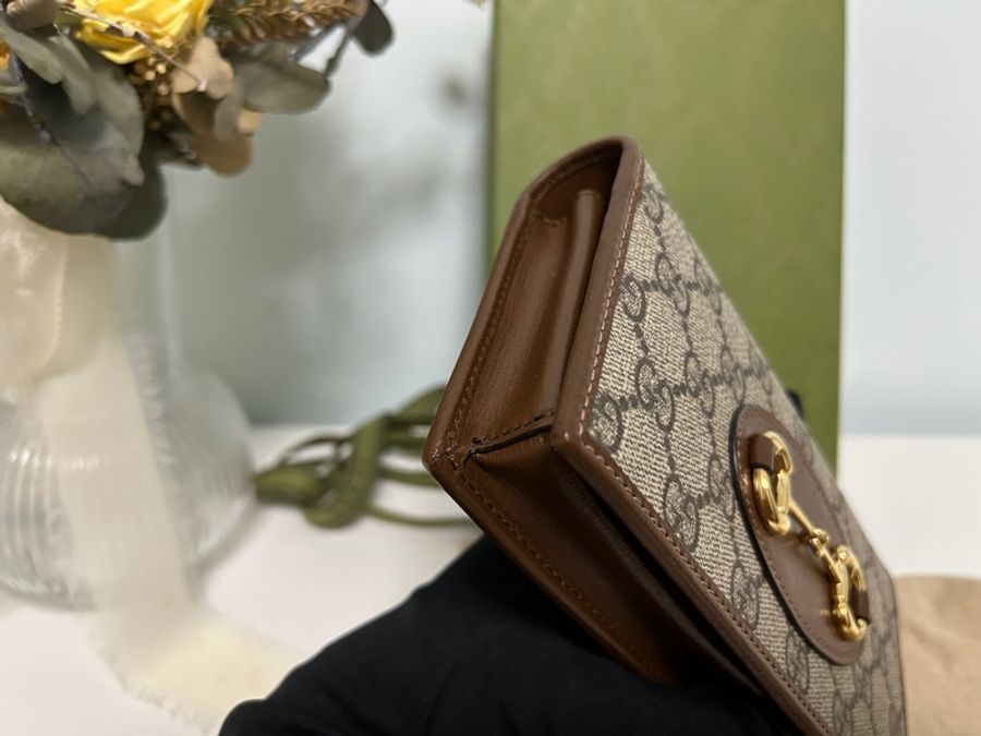 Gucci 全新1955系列馬銜扣WOC鏈帶包-20
