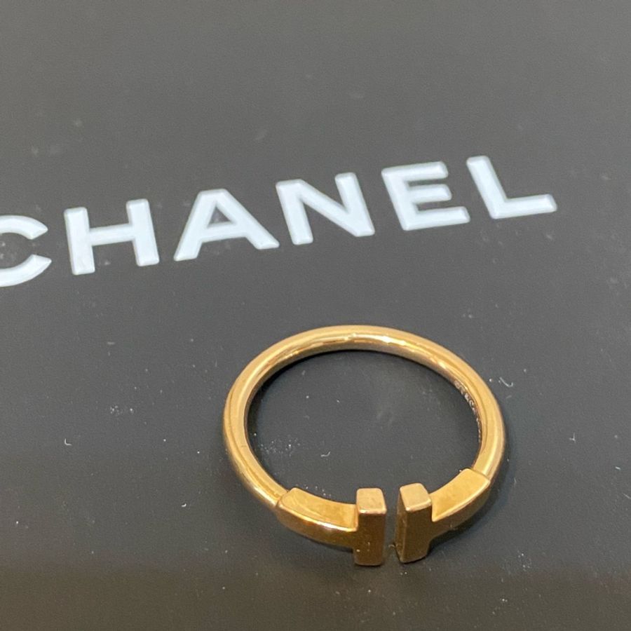 Tiffany &Co. T wire 玫瑰金 線圈戒指(6號)-11