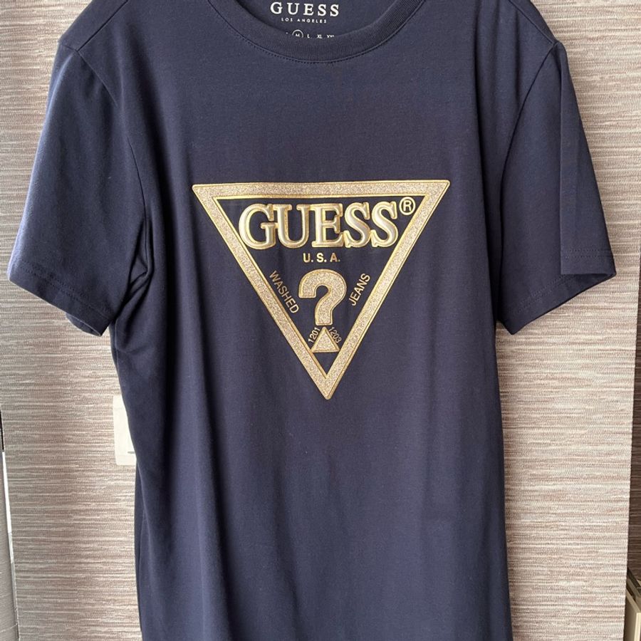 Guess 藍色T-shirt(男款)-0
