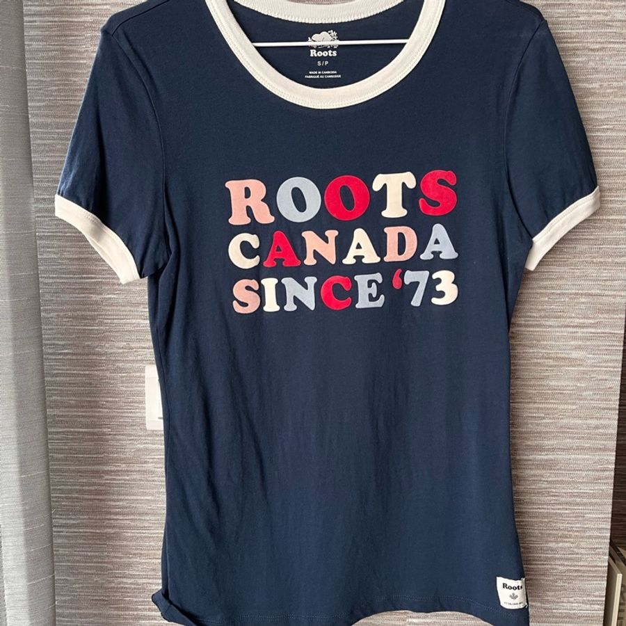 Roots 藍色T-shirt-1