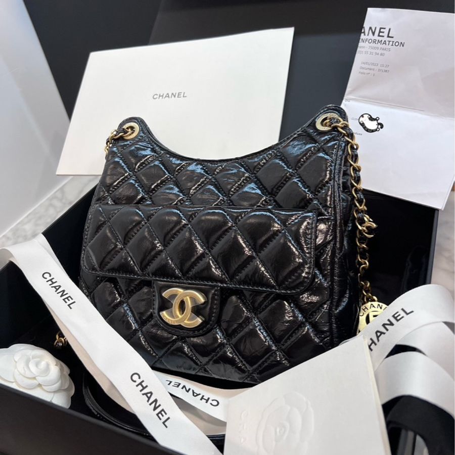 CHANEL Hobo 23C 晶片款 流浪包 天貓精靈 近全新-0