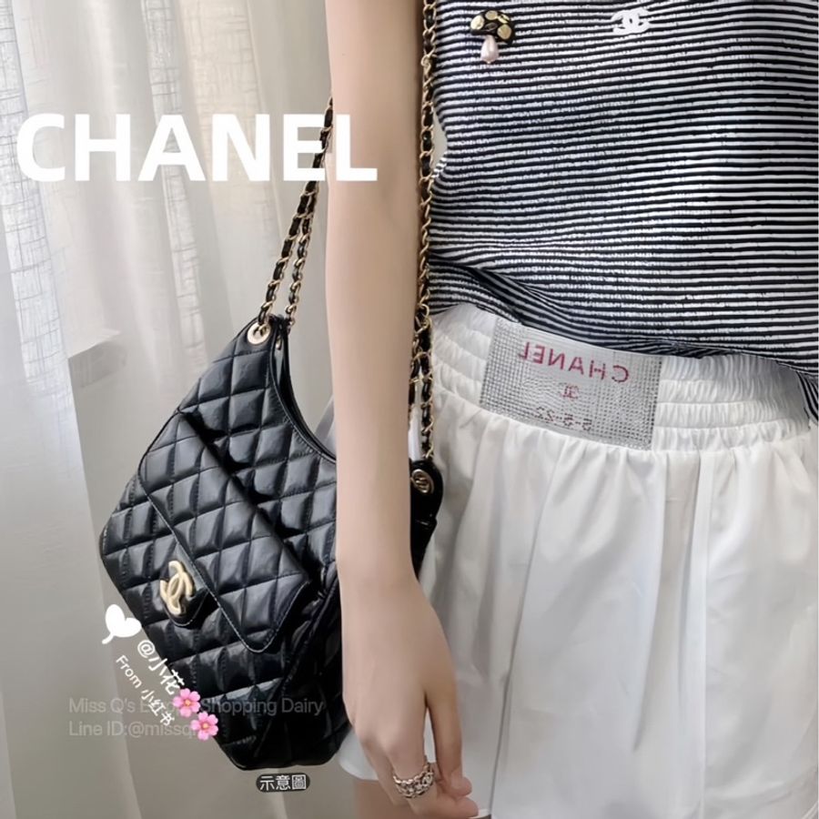 CHANEL Hobo 23C 晶片款 流浪包 天貓精靈 近全新-1