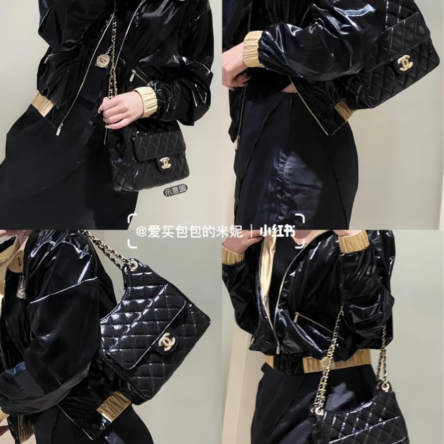 CHANEL Hobo 23C 晶片款 流浪包 天貓精靈 近全新-3