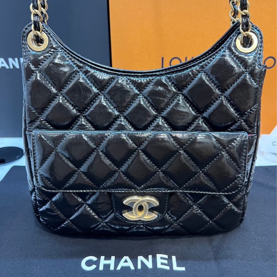 CHANEL Hobo 23C 晶片款 流浪包 天貓精靈 近全新-9