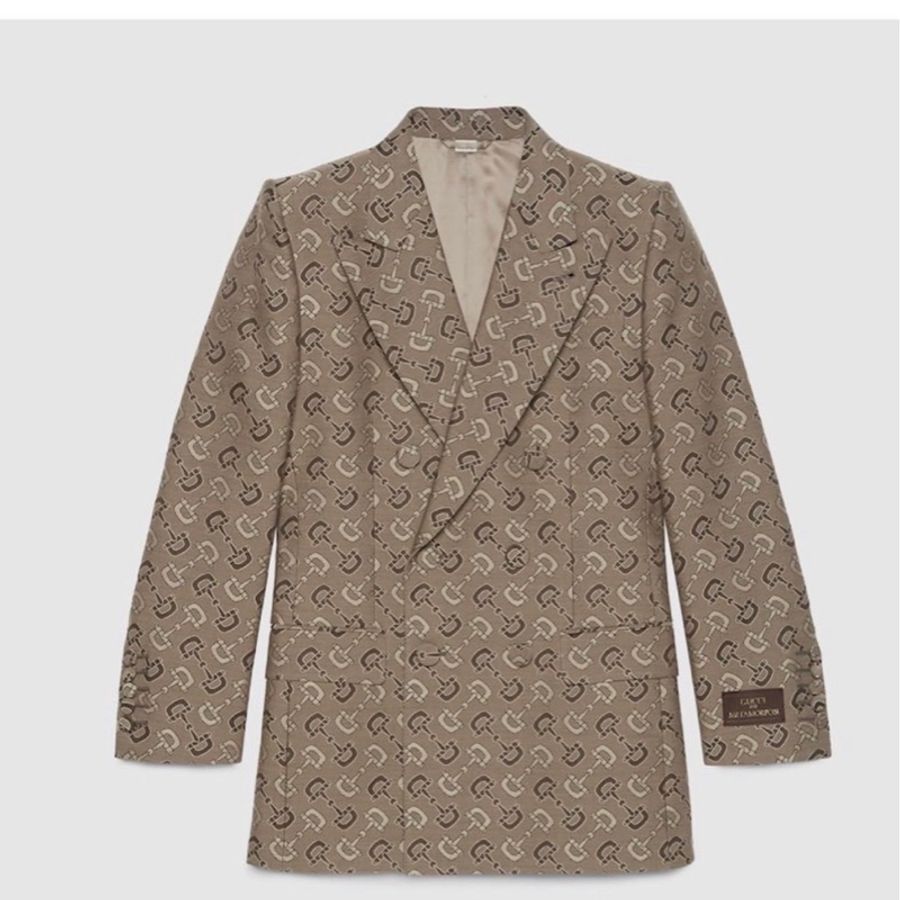Gucci 秀款 西裝套裝 整套買17萬 只有出席活動穿過一次 近全新 忍痛割愛59800🤎🤎🤎🤎 外套歐碼42 褲子303132腰都可穿-13