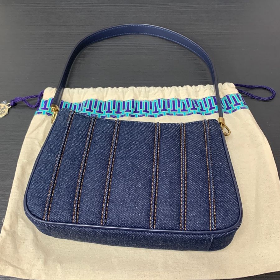 TORY BURCH Kira denim shoulder bag單寧肩背斜背包-2