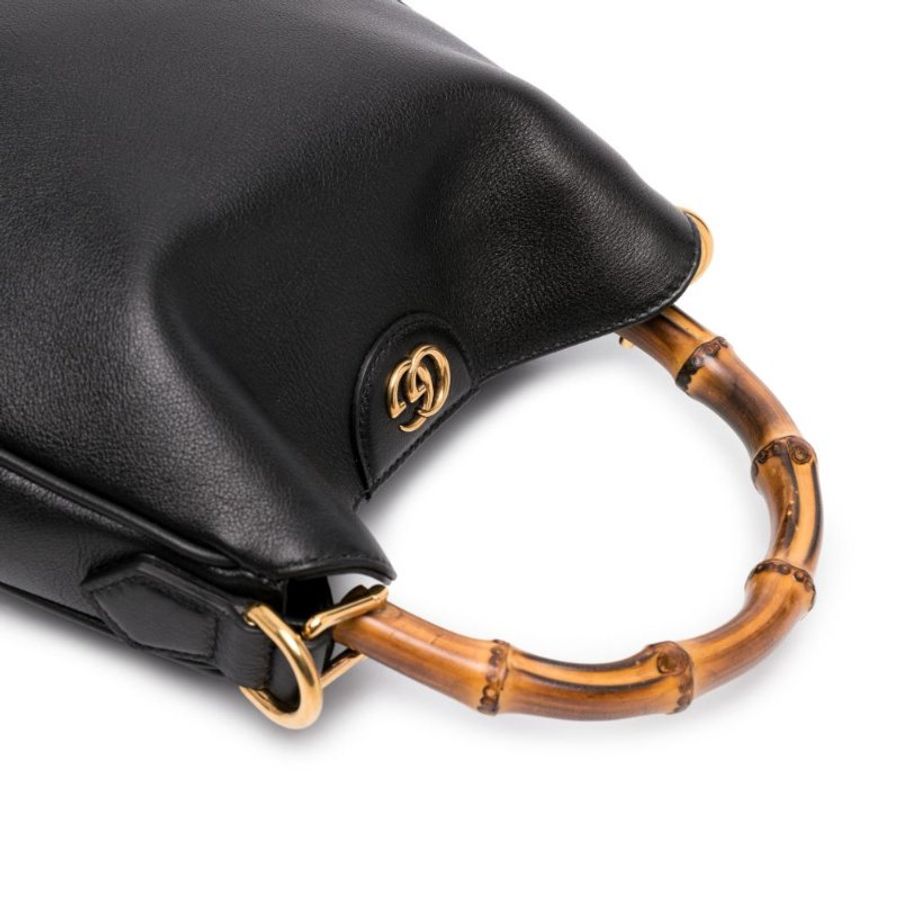 Gucci 746251 小牛皮竹節 Diana包 黑色(當季熱門新品 下單前請先詢問)-11