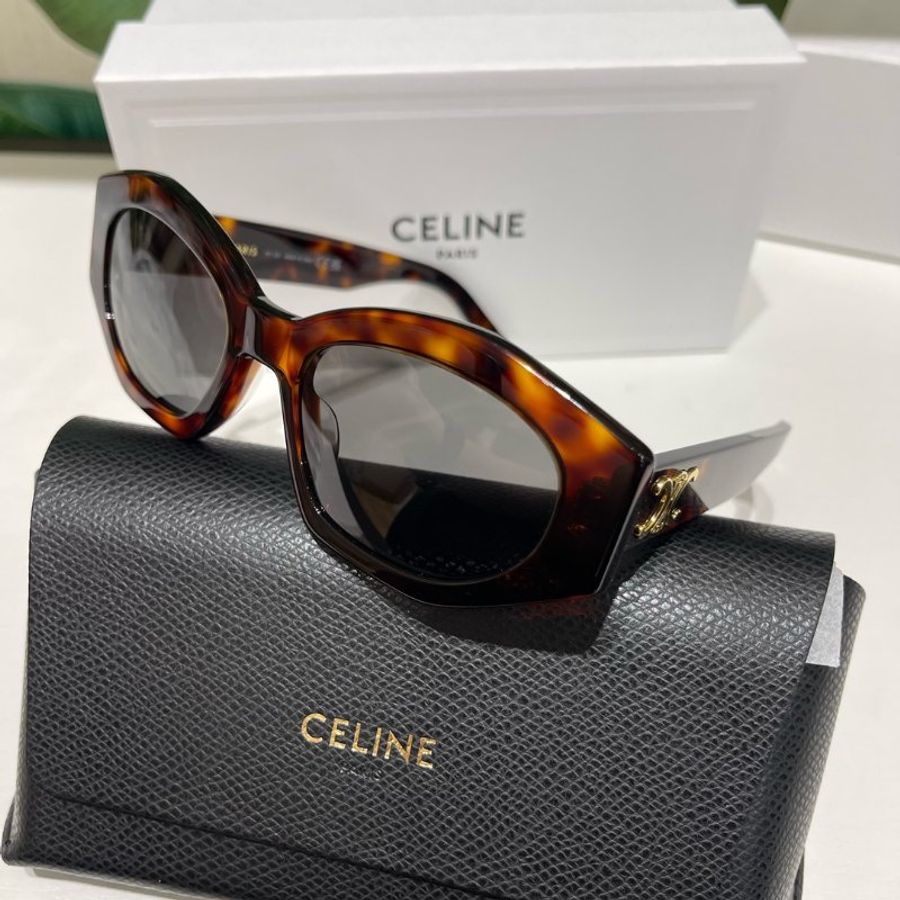 Celine💙玳瑁色多邊形墨镜 爆款補貨了～Lisa同款哦-0