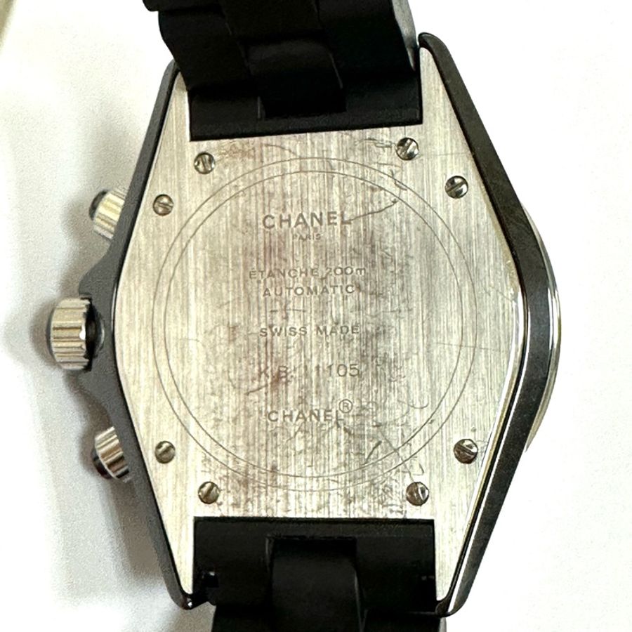CHANEL J12 41mm 三眼計時自動手錶 橡膠錶帶 683-5-4
