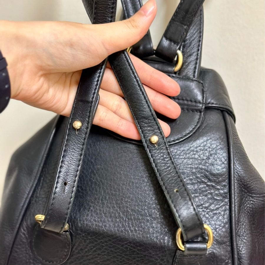 🔥急出可議🔥 #Dior #後背包 #雙肩包 質感全牛皮黑色 #vintage #古董包 CD五金鍍24k金 💕 絕版極美品-15