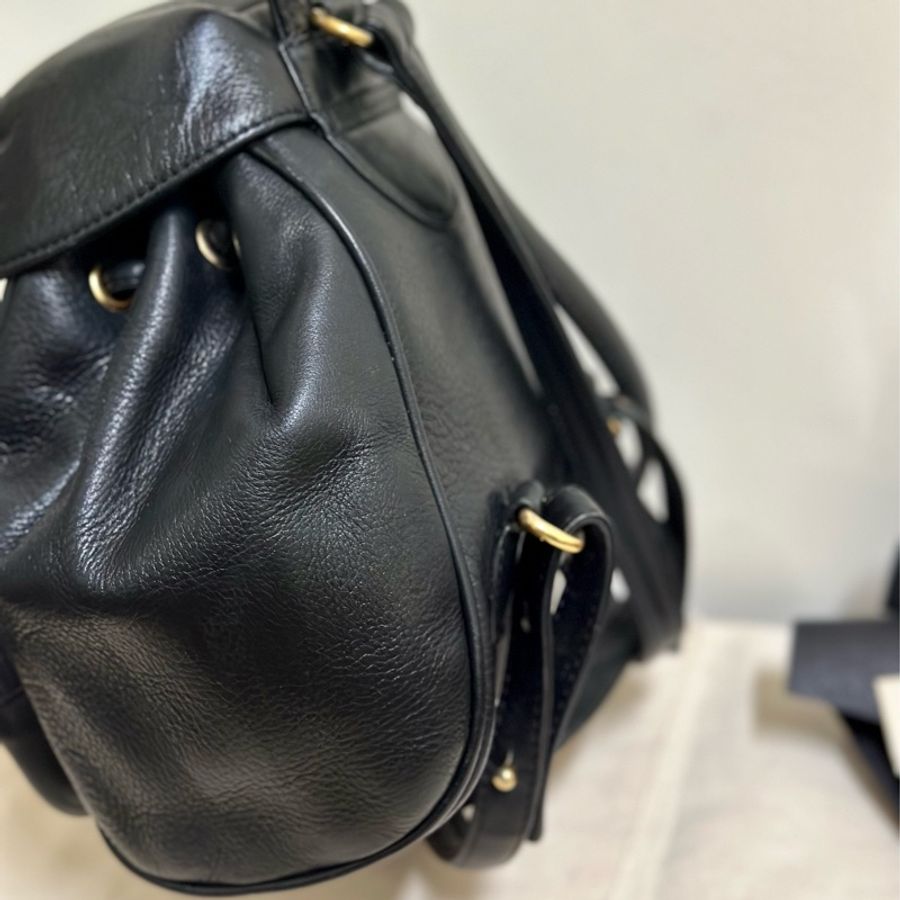 🔥急出可議🔥 #Dior #後背包 #雙肩包 質感全牛皮黑色 #vintage #古董包 CD五金鍍24k金 💕 絕版極美品-17